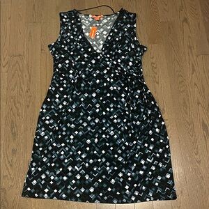 Joe Fresh Green and  Blue Geometric Dress